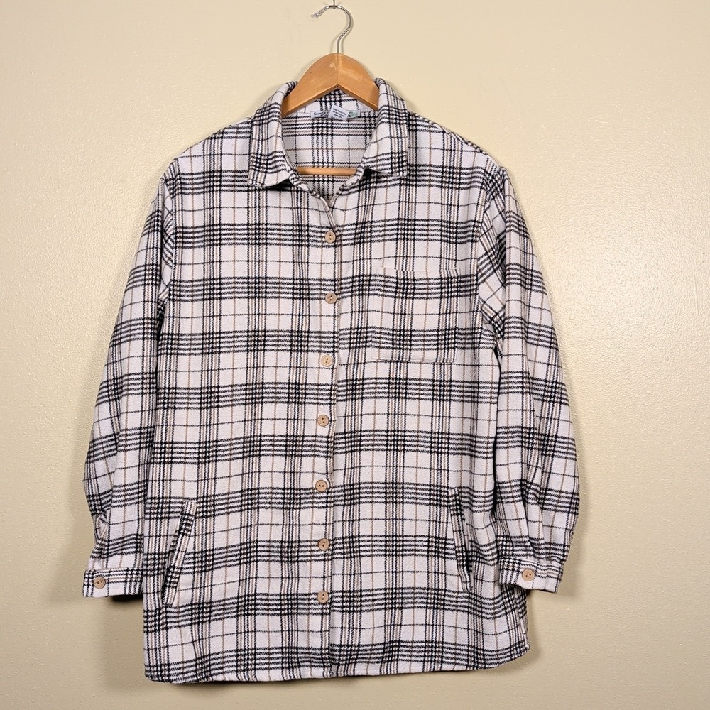 Women's Emma's Expressions Maternity Long Sleeve Button Up Shirt Heavy Fabric